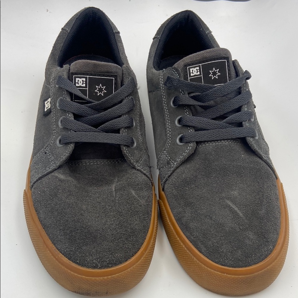 DC Men's Gray Suede Skate Shoes